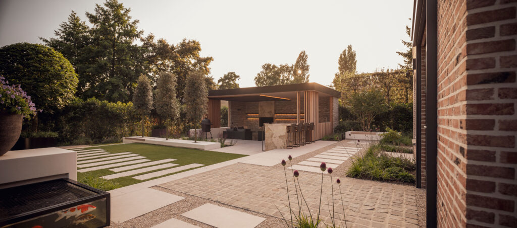 Buitenpracht overkapping met buitenkeuken