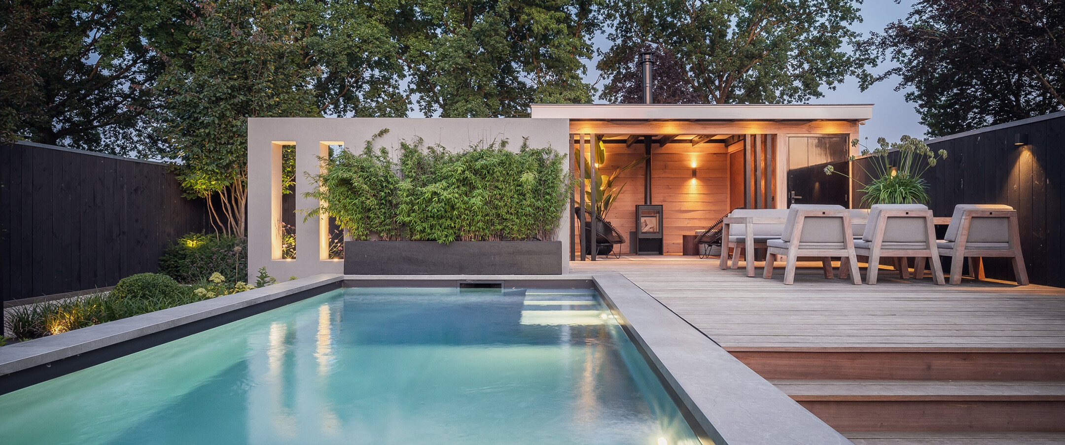 Poolhouse showtuin buitenpracht