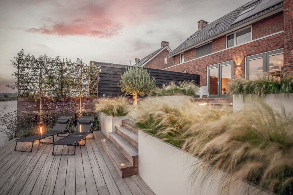 Tuin aan het water in Arnhem