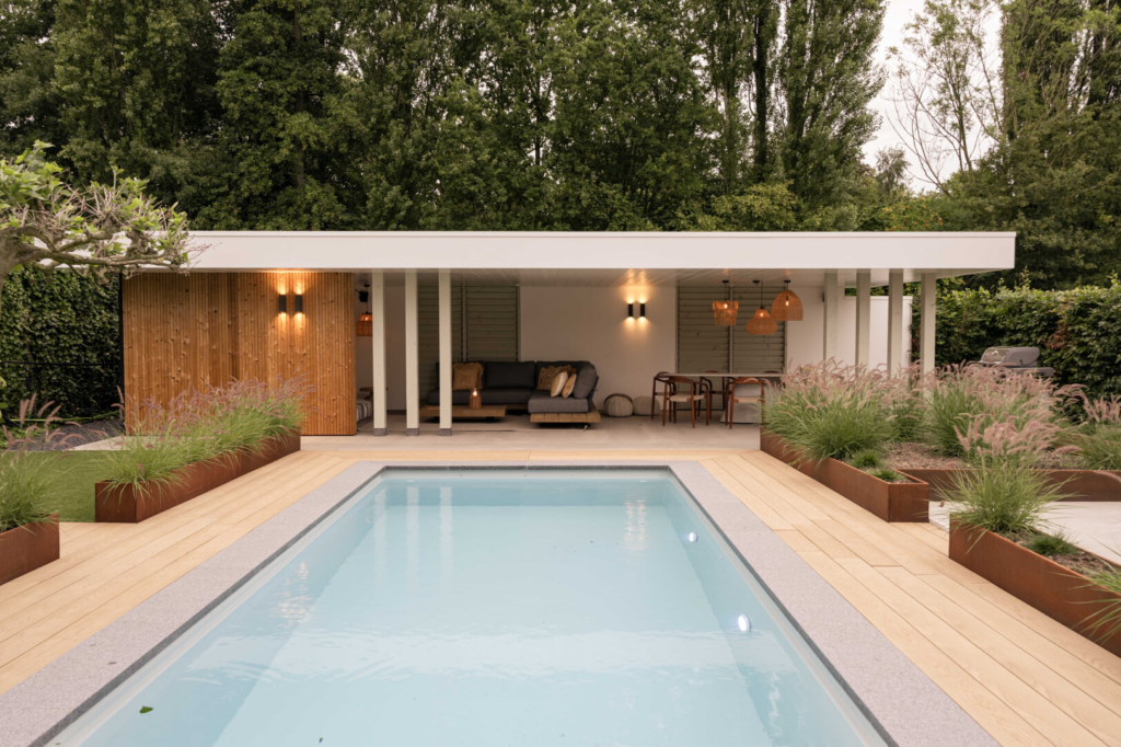 Poolhouse, vooraanzicht, Buitenpracht