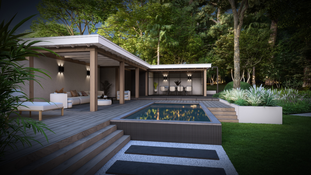 Ontwerp, maatwerk, poolhouse, Buitenrpacht